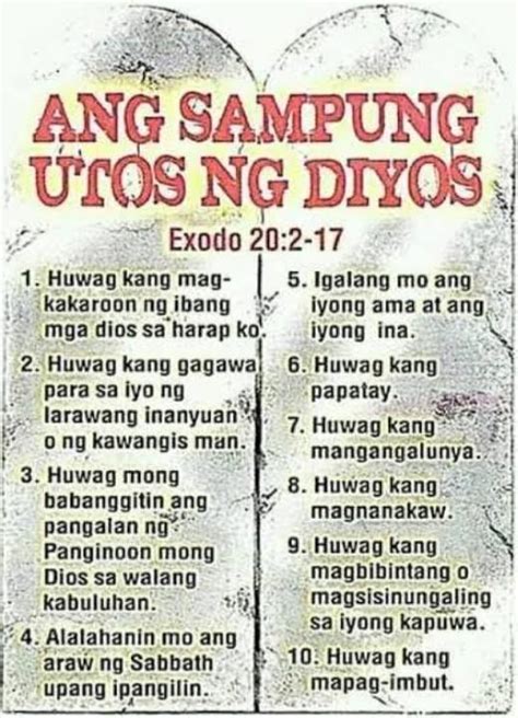 10 utos ng diyos